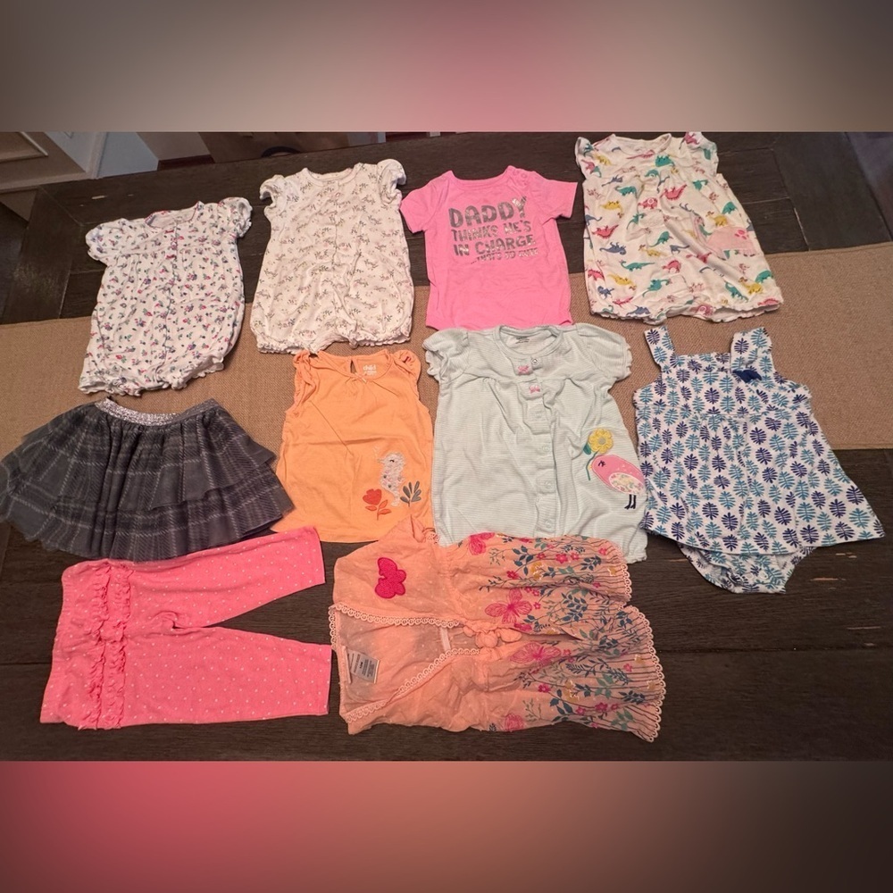 Bundle Onesies for infant girls size 12 months